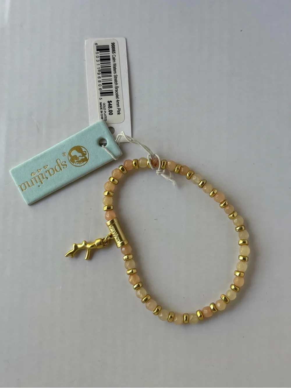 Spartina 449 Calm Waters Pink Jade Bracelet